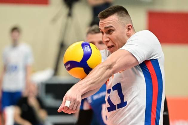 Czech Lukas Vasina in action during the Men s volleyball European league game: Czechia vs Romania in Kutna Hora, Czech Republic, June 19, 2025. (CTKxPhoto JosefxVostarek) CTKPhotoP2025061907628  CTKPhotoP2025061907628