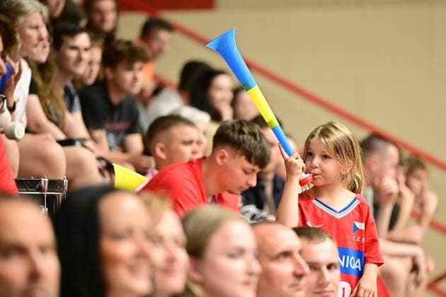 Fans of Czech Republic in action during the Men s volleyball European league game: Czechia vs Romania in Kutna Hora, Czech Republic, June 19, 2025. (CTKxPhoto JosefxVostarek) CTKPhotoP2025061907637  CTKPhotoP2025061907637