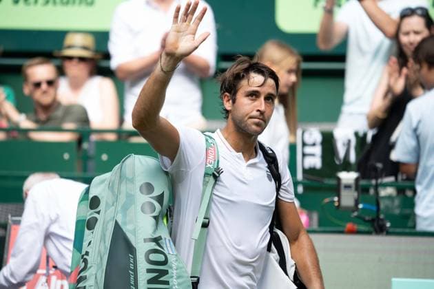Tomas Martin ETCHEVERRY ARG winner, winner, cheers, cheer, joy, cheers, Tennis Terra Wortmann Open 2025 on 18 06 2025 in the OWL Arena Halle Westfalen, Germany Â
