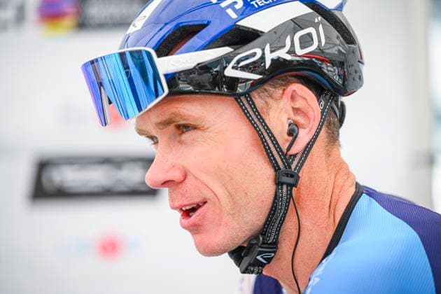 Tour de Suisse 2025 Stage 6 NEUHAUSEN AM RHEINFALL, SWITZERLAND - JUNE 20 : Froome Chris (GBR) of Israel - Premier Tech during an interview before the race during stage 6 of the 88th edition of Tour de Suisse an UCI World Tour 2.UWT cycling road race stage for Men Elite of 186.7 km with start in Chur and finish in Neuhausen am Rheinfall on June 20, 2025 in Neuhausen am Rheinfall, Switzerland, 20 06 2025 ( Motordriver Kenny Verfaillie - Neuhausen am Rheinfall Switzerland  Copyright: xVincentxKalutx