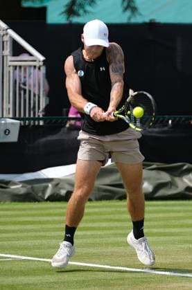 Nottingham Tennis Centre Nottingham, England - Colton Smith plays a baseline shot to Shintaro Mochizuki during the match at the Lexus Nottingham Tennis Open, Quarterfinals, June 20th 2025. (Paul Bonser SPP) Copyright: xPaulxBonser SPPx spp-en-PaBo-Lexus Nottingham Open 1046