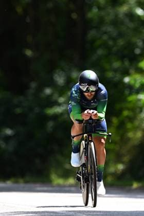 Baloise Belgium Tour 2025 Stage 3 HAM, BELGIUM - JUNE 20 : Poli Umberto (ITA) of Team Novo Nordisk during stage 3 of the 94th edition of Baloise Tour of Belgium an UCI ProSeries 2.Pro Individual Time Trial stage for Men Elite of 9.7 km with start in Tessenderlo and finish in Ham on June 20, 2025 in Ham, Belgium, 20 06 2025 Ham Belgium  Copyright: xTomasxSiskx