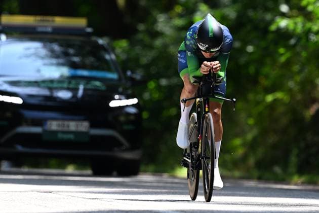 Baloise Belgium Tour 2025 Stage 3 HAM, BELGIUM - JUNE 20 : Ridolfo Filippo (ITA) of Team Novo Nordisk during stage 3 of the 94th edition of Baloise Tour of Belgium an UCI ProSeries 2.Pro Individual Time Trial stage for Men Elite of 9.7 km with start in Tessenderlo and finish in Ham on June 20, 2025 in Ham, Belgium, 20 06 2025 Ham Belgium  Copyright: xTomasxSiskx