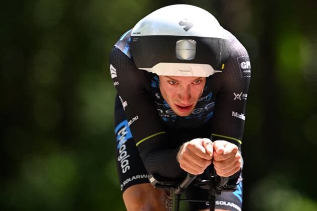 Baloise Belgium Tour 2025 Stage 3 HAM, BELGIUM - JUNE 20 : Uptegrove Pete (NED) of Metec - SOLARWATT p b Mantel during stage 3 of the 94th edition of Baloise Tour of Belgium an UCI ProSeries 2.Pro Individual Time Trial stage for Men Elite of 9.7 km with start in Tessenderlo and finish in Ham on June 20, 2025 in Ham, Belgium, 20 06 2025 Ham Belgium  Copyright: xTomasxSiskx