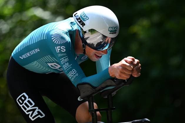 Baloise Belgium Tour 2025 Stage 3 HAM, BELGIUM - JUNE 20 : Tusveld Martijn (NED) of BEAT Cycling Club during stage 3 of the 94th edition of Baloise Tour of Belgium an UCI ProSeries 2.Pro Individual Time Trial stage for Men Elite of 9.7 km with start in Tessenderlo and finish in Ham on June 20, 2025 in Ham, Belgium, 20 06 2025 Ham Belgium  Copyright: xTomasxSiskx