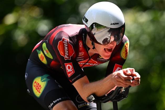 Baloise Belgium Tour 2025 Stage 3 HAM, BELGIUM - JUNE 20 : De Bruyckere Kay (BEL) of Pauwels Sauzen - Cibel Clementines during stage 3 of the 94th edition of Baloise Tour of Belgium an UCI ProSeries 2.Pro Individual Time Trial stage for Men Elite of 9.7 km with start in Tessenderlo and finish in Ham on June 20, 2025 in Ham, Belgium, 20 06 2025 Ham Belgium  Copyright: xTomasxSiskx