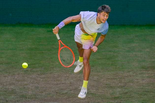 Flavio Cobolli ITA 20 06 2025 Tennis TERRA WORTMANN OPEN ATP 500, OWL ARENA, TERRA WORTMANN OPEN, Copyright: xpepphotox xPeterxEppingerx pep00321, pep_20250620_hm_66612