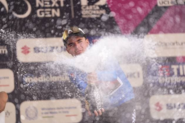 Jarno Widar - Team Lotto blue jersey during the stage 6 of the Giro Next Gen 2025, Ovada (Al) Acqui Terme (Al), 155 km , Italy - friday , June 20, 2025. - cycling.  Copyright: xFabioxFerrarix LaPressex
