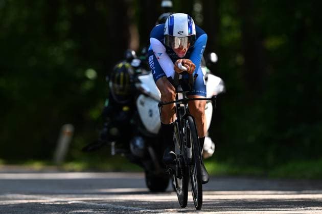 Baloise Belgium Tour 2025 Stage 3 HAM, BELGIUM - JUNE 20 : Vernon Ethan (GBR) of Israel - Premier Tech during stage 3 of the 94th edition of Baloise Tour of Belgium an UCI ProSeries 2.Pro Individual Time Trial stage for Men Elite of 9.7 km with start in Tessenderlo and finish in Ham on June 20, 2025 in Ham, Belgium, 20 06 2025 Ham Belgium  Copyright: xTomasxSiskx