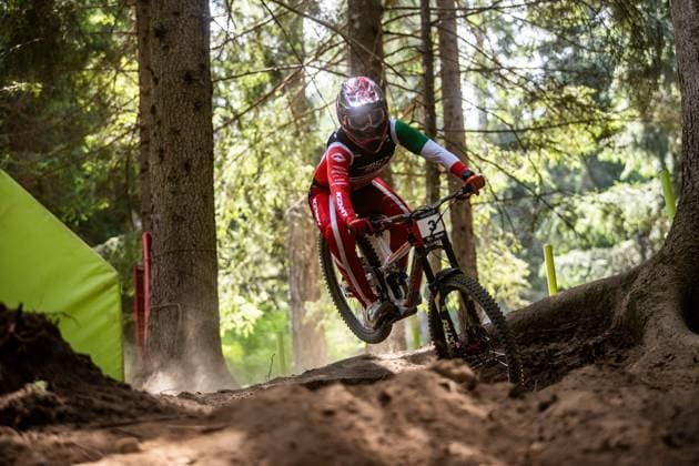 Whoop Mountainbike Downhill Worldcup Val di Sole SCARSI Gloria MS RACINGat Whoop Mountainbike Downhill Worldcup Val di Sole, 20 06 2025,in , photo Sebastian Sternemann