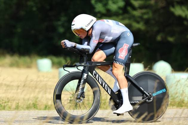 Belgian Jasper Philipsen of Alpecin-Deceuninck pictured in action during the third stage of the Baloise Belgium Tour cycling race, a 9,7km individual time trial from Tessenderlo to Ham, Friday 20 June 2025. The Baloise Belgium Tour takes place from 18 to 22 June. DAVIDxPINTENS  x127451959x