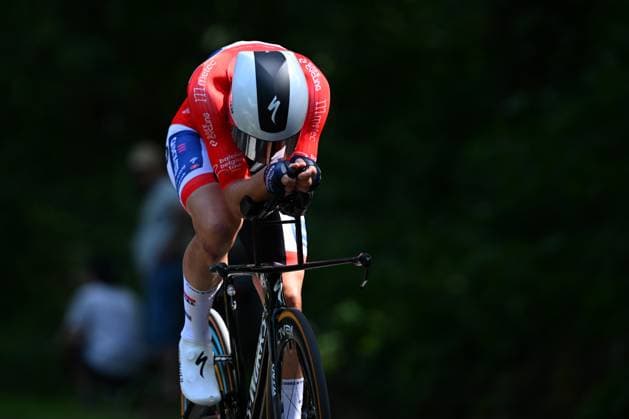 Baloise Belgium Tour 2025 Stage 3 HAM, BELGIUM - JUNE 20 : Merlier Tim (BEL) of Soudal Quick-Step during stage 3 of the 94th edition of Baloise Tour of Belgium an UCI ProSeries 2.Pro Individual Time Trial stage for Men Elite of 9.7 km with start in Tessenderlo and finish in Ham on June 20, 2025 in Ham, Belgium, 20 06 2025 Ham Belgium  Copyright: xTomasxSiskx