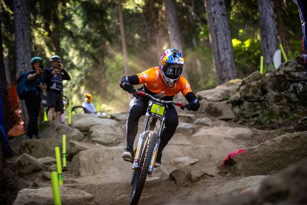 Whoop Mountainbike Downhill Worldcup Val di Sole BRUNI Loic SPECIALIZED GRAVITYat Whoop Mountainbike Downhill Worldcup Val di Sole, 20 06 2025,in , photo Sebastian Sternemann