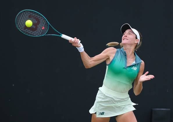 Nottingham Tennis Centre Nottingham, England - Mccartney Kessler plays a forehand shot to Katie Boulter during the match at the Lexus Nottingham Tennis Open, Quarterfinals, June 20th 2025. (Paul Bonser SPP) Copyright: xPaulxBonser SPPx spp-en-PaBo-Lexus Nottingham Open 3751