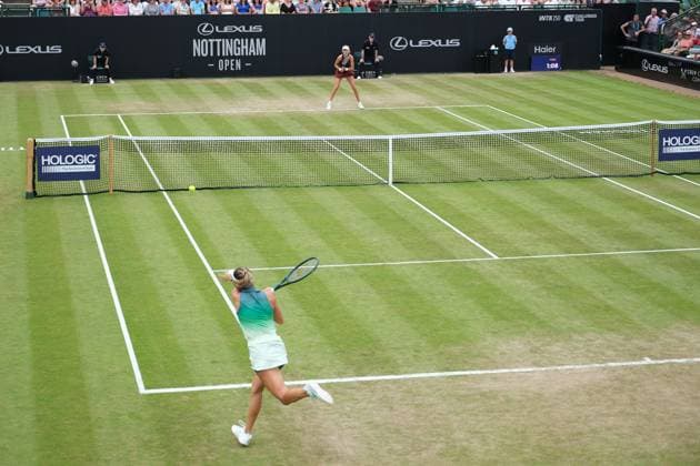 Nottingham Tennis Centre Nottingham, England - Mccartney Kessler returns to Katie Boulter during the match at the Lexus Nottingham Tennis Open, Quarterfinals, June 20th 2025. (Paul Bonser SPP) Copyright: xPaulxBonser SPPx spp-en-PaBo-Lexus Nottingham Open 3757