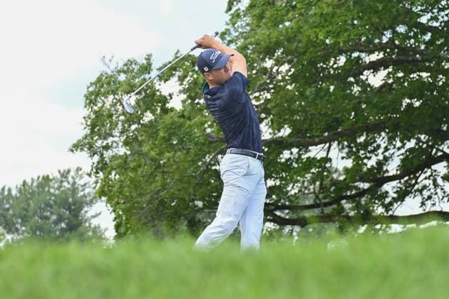 June 20, 2025: Justin Thomas hits his tee shot on the fifth hole during the second round of the Travelers Golf Championship in Cromwell, Connecticut. CSM Cromwell USA - ZUMAc04_ 20250620_zma_c04_013 Copyright: xGregoryxVasilx