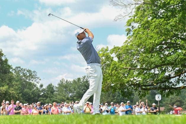 June 20, 2025: Scottie Scheffler hits his tee shot on the fifth hole during the second round of the Travelers Golf Championship in Cromwell, Connecticut. CSM Cromwell USA - ZUMAc04_ 20250620_zma_c04_030 Copyright: xGregoryxVasilx