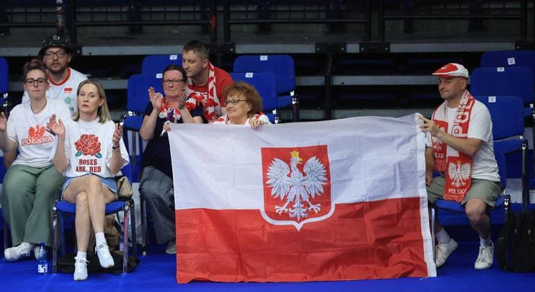 20.06.2025 Belgrade(Serbia) Germany-Poland Women s volleyball Nations League Poland fans :