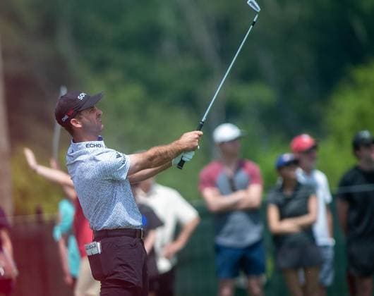 June 20, 2025: Denny McCarthy hits onto the 9th green during the second round of the Travelers Championship at TPC River Highlands on Friday, June 20, 2025, in Cromwell, Connecticut. - ZUMAm67_ 0822734607st Copyright: xAaronxFlaumx