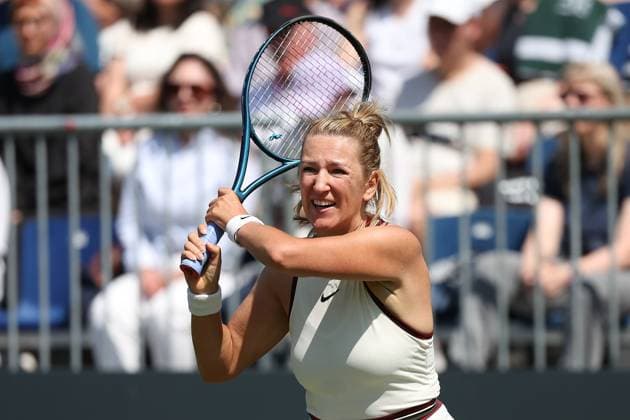 Bad Homburg on 21 06 2025 Womens Tennis Tournament WTA 500 Bad Homburg Open powered by Solarwatt 2025, Match Cat McNally USA vs Viktoria Azarenka v l , Viktoria Azarenka disappointed, disappointed looking, dissapointed, sad, frustrated, frustrated, frustrated Copyright: JoaquimxFerreira
