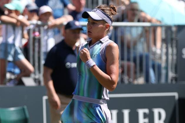Bad Homburg on 21 06 2025 Womens Tennis Tournament WTA 500 Bad Homburg Open powered by Solarwatt 2025 Veronika Kudermetova against Arantxa Rus NL v l , Concentrated Veronika Kudermetova, clenches her fist Copyright: JoaquimxFerreira