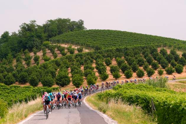 The pack rides during the stage 7 of the Giro Next Gen 2025, Bra (Cn) Prato Nevoso, 166 km, Italy - Saturday, June 21, 2025. - cycling.  Copyright: xFabioxFerrari LaPressex