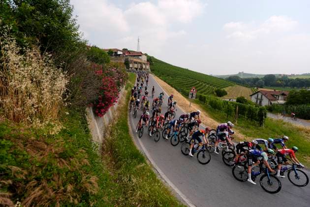 The pack rides during the stage 7 of the Giro Next Gen 2025, Bra (Cn) Prato Nevoso, 166 km, Italy - Saturday, June 21, 2025. - cycling.  Copyright: xFabioxFerrari LaPressex