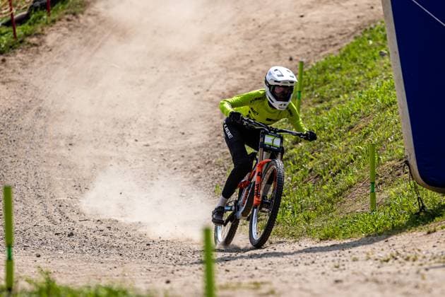 Whoop Mountainbike Downhill Worldcup Val di Sole ZIERL Rosa Winner of the Race at Whoop Mountainbike Downhill Worldcup Val di Sole, 21 06 2025,in , Photo Sebastian Sternemann