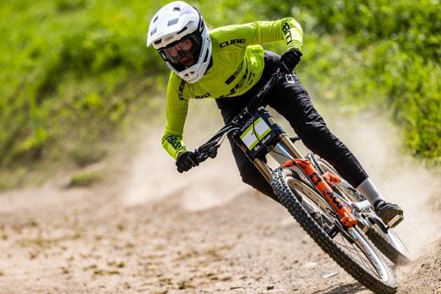 Whoop Mountainbike Downhill Worldcup Val di Sole ZIERL Rosa Winner of the Race at Whoop Mountainbike Downhill Worldcup Val di Sole, 21 06 2025,in , Photo Sebastian Sternemann