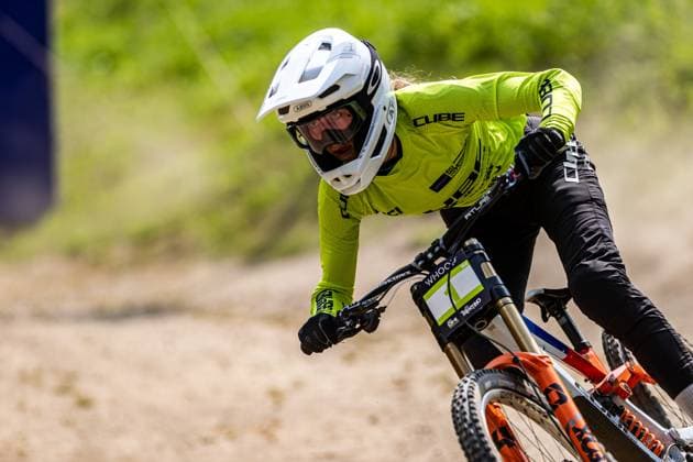 Whoop Mountainbike Downhill Worldcup Val di Sole ZIERL Rosa Winner of the Race at Whoop Mountainbike Downhill Worldcup Val di Sole, 21 06 2025,in , Photo Sebastian Sternemann