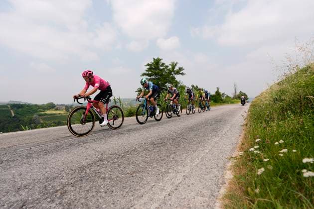 The pack rides during the stage 7 of the Giro Next Gen 2025, Bra (Cn) Prato Nevoso, 166 km, Italy - Saturday, June 21, 2025. - cycling.  Copyright: xFabioxFerrari LaPressex