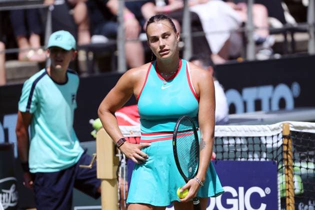 Aryna Sabalenka BLR disappoints in Steffi Graf Stadium Sport Semifinal HYLO Berlin Tennis Open Women on grass 21 06 2025