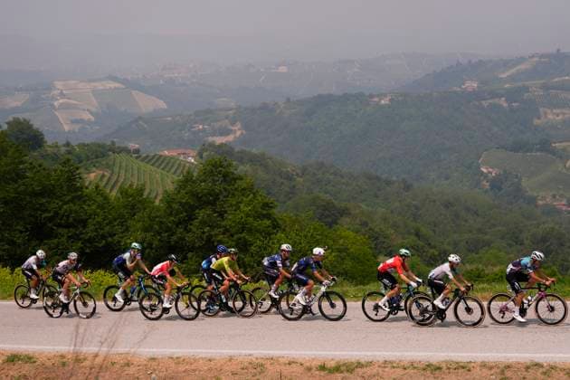 The pack rides during the stage 7 of the Giro Next Gen 2025, Bra (Cn) Prato Nevoso, 166 km, Italy - Saturday, June 21, 2025. - cycling.  Copyright: xFabioxFerrari LaPressex
