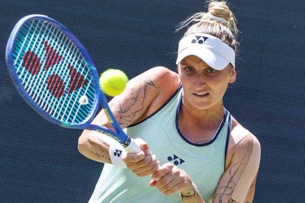 21 06 2025 Tennis WTA Tour Berlin, Singles, Women, Semifinals, Marketa Vondrousova CZE Samsonova Russia , Steffi Graf Stadium Marketa Vondrousova returns a ball Tennis WTA Tour Berlin