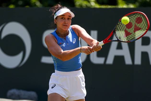 Bad Homburg on 21 06 2025 Womens Tennis Tournament WTA 500 Bad Homburg Open powered by Solarwatt 2025 Eva Lys GER against Ana Konjuh CRO v l , Eva Lys GER plays a backhand, focuses on the ball Copyright: JoaquimxFerreira