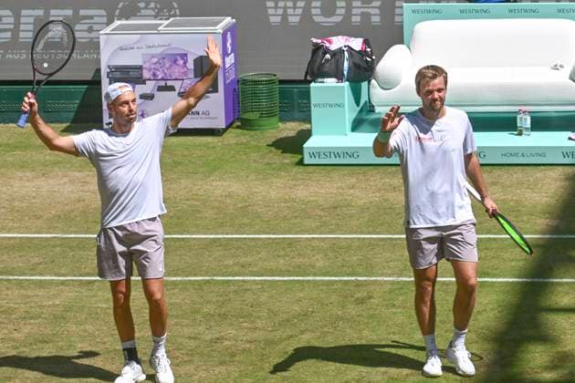 Tennis, ATP tournament in Halle, doubles
