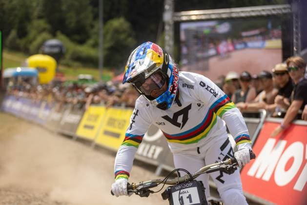 Whoop Mountainbike Downhill Worldcup Val di Sole HÖLL Valentina YT MOBat Whoop Mountainbike Downhill Worldcup Val di Sole, 21 06 2025,in , photo Sebastian Sternemann