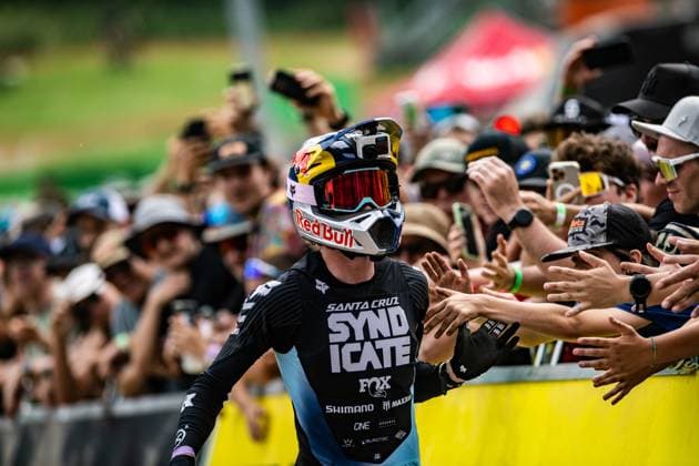 Whoop Mountainbike Downhill Worldcup Val di Sole GOLDSTONE Jackson SANTA CRUZ SYNDICATEat Whoop Mountainbike Downhill Worldcup Val di Sole, 21 06 2025,in , photo Sebastian Sternemann