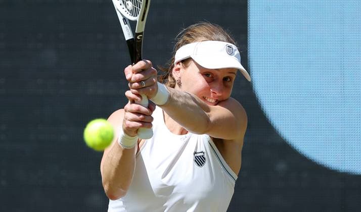 Lyudmila Samsonova RUS at Steffi Graf Stadium Sport Semifinal HYLO Berlin Tennis Open Women on grass 21 06 2025