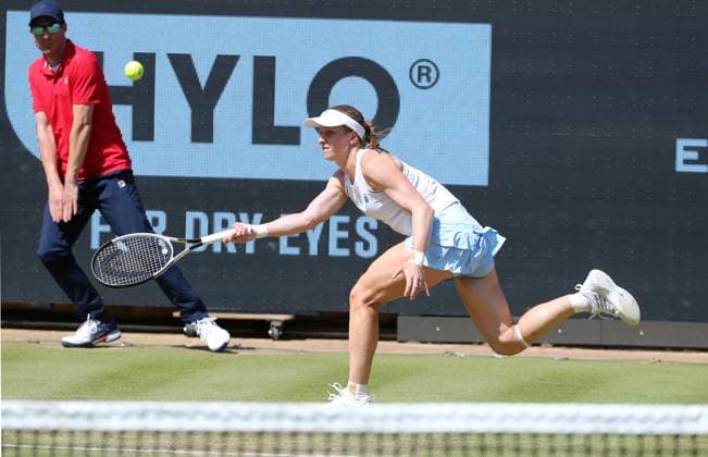 Lyudmila Samsonova RUS at Steffi Graf Stadium Sport Semifinal HYLO Berlin Tennis Open Women on grass 21 06 2025
