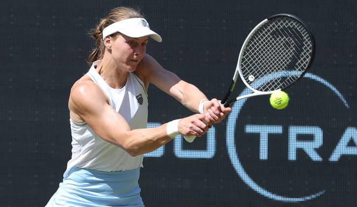 Lyudmila Samsonova RUS at Steffi Graf Stadium Sport Semifinal HYLO Berlin Tennis Open Women on grass 21 06 2025