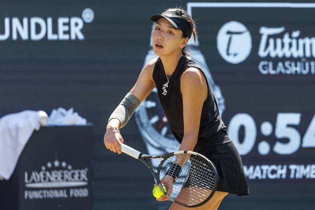 21 06 2025 Tennis WTA Tour Berlin, Singles, Women, Semifinals, Xinyu Wang CHN Ludmilla Samsonova Russia , Steffi Graf Stadium Xinyu Wang beats at Tennis WTA Tour Berlin
