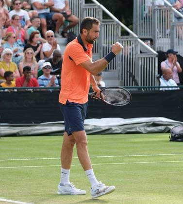 21st June 2025; Lexus Nottingham Tennis Centre, Nottingham, England; Lexus Nottingham Open, Day 6; Marin Cilic celebrates after his win over Shintaro Mochhizuki in the mes final by 6-2 6-3  ActionPlus12803871 PaulxBonser