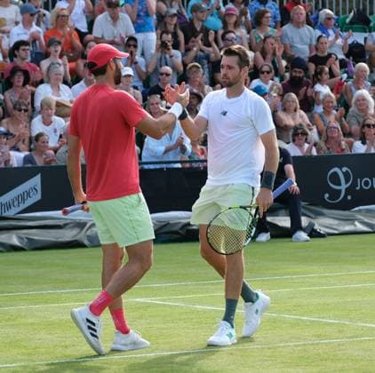 21st June 2025; Lexus Nottingham Tennis Centre, Nottingham, England; Lexus Nottingham Open, Day 6; mens double final winners Santiago Gonzalez and Austin Krajicek celebrate the win, 7-6 6-4  ActionPlus12803872 PaulxBonser