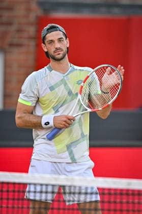 21st June 2025; HSBC Championships, Queens Club, West Kensington, London, England: HSBC Mens Championships Queens Club, Day 6; Julian Cash (GBR) celebrates winning the semi final match with his partner Lloyd Glasspool (GBR) against Henry Patten (GBR) and Harri Heliovaara (FIN)  ActionPlus12803912 GodfreyxPitt