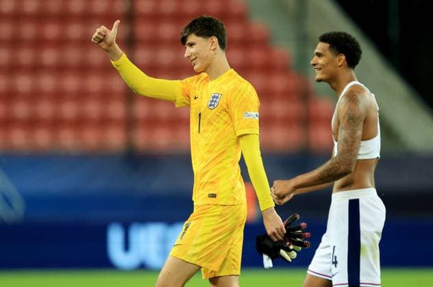 James Beadle of England. Spain U21, U 21 v England U21, UEFA U21 Championship, Quarter-final, Stadion Antona Malatinskeho, Slovakia - 21 Jun 2025  Copyright: xNikolaxKrstic Shutterstockx 15367881fr