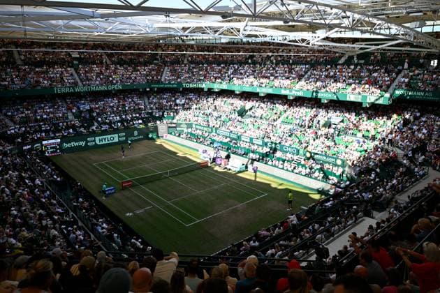 Halle, OWL Arena, 21 06 25, GER, Men, Tennis, Terra Wortmann Open 2025, Semifinals Picture stadium view Sold-out OWL Arena North Rhine-Westphalia Germany