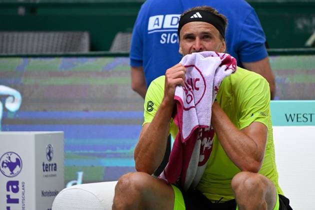Halle, OWL Arena, 21 06 25, GER, Men, Tennis, Terra Wortmann Open 2025, Semifinal Picture Alexander ZVEREV Germany North Rhine-Westphalia Germany
