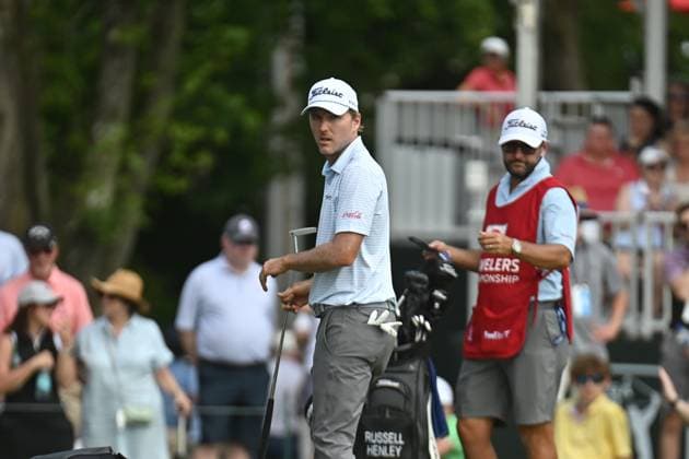 June 21, 2025: Russel Henley on the 9th green during the third round of the Travelers Golf Championship in Cromwell, Connecticut. CSM Cromwell USA - ZUMAc04_ 20250621_zma_c04_036 Copyright: xGregoryxVasilx