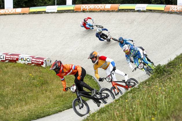ARNHEM - Junior men in action during the 12th edition of the BMX World Cup on June 22, 2025 in Arnhem. ANP BART STOUTJESDIJK xVIxANPxSportx xxANPxIVx 530294648 originalFilename: 530294648.jpg